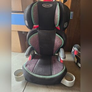 Graco Adjustable High BackBooster Car Seat - Black with Green Accents